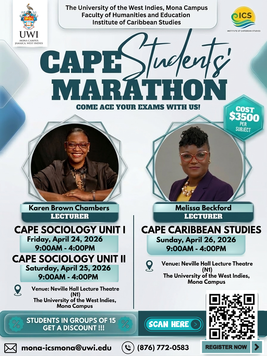 Help Your Students Ace Their CAPE Exams! Join the UWI Mona CAPE Marathon