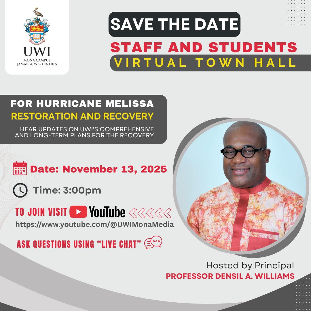 UWI Mona Virtual Town Hall to address Hurricane Melissa Recovery 