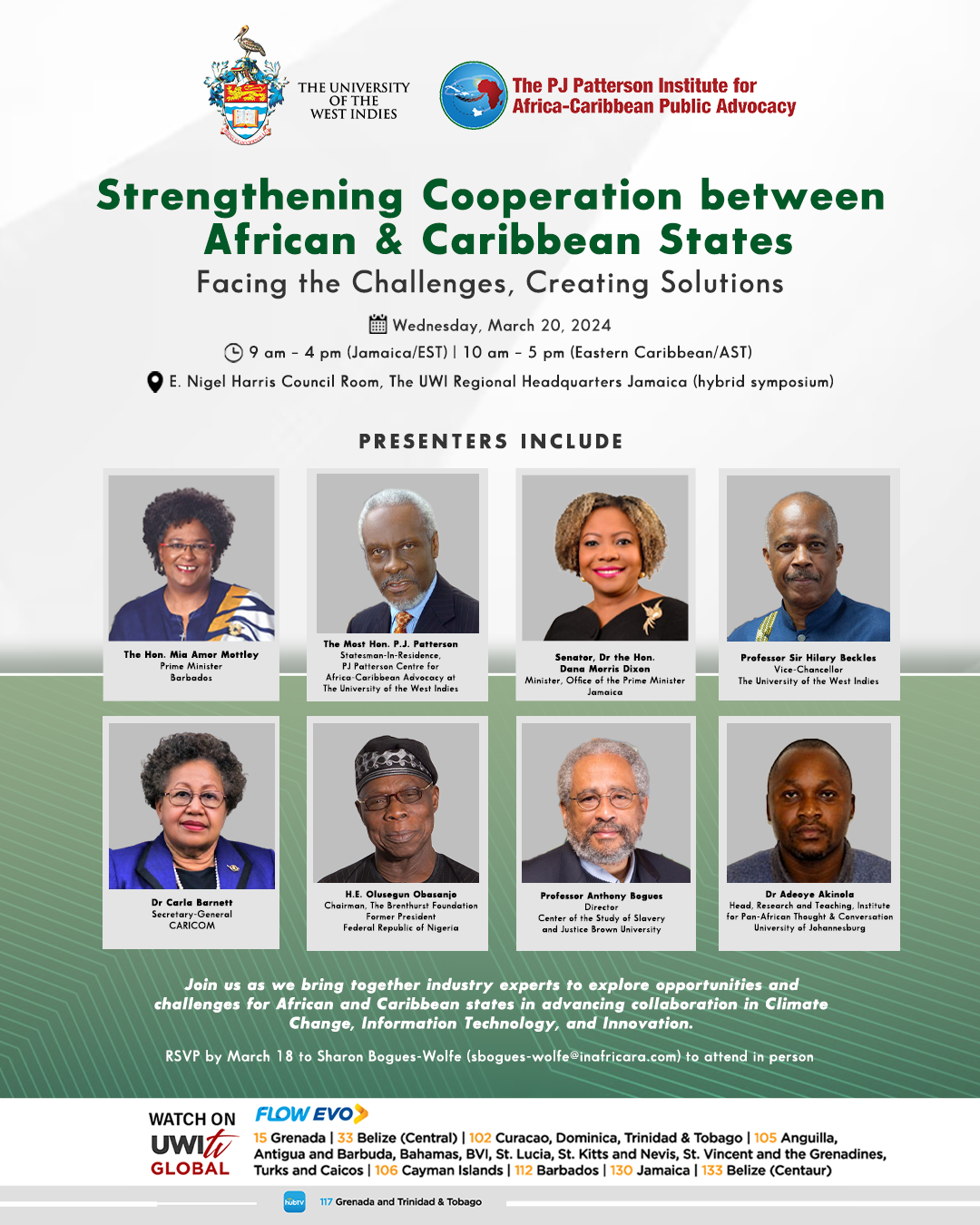 Save the Date: The PJ Patterson Institute for Africa-Caribbean Public Advocacy Symposium